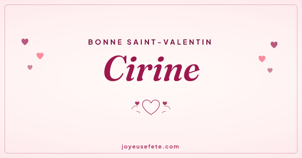 Image « Bonne Saint-Valentin Cirine » au format large