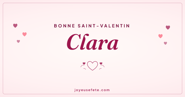 Image « Bonne Saint-Valentin Clara » au format large