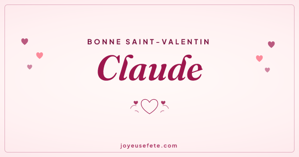 Image « Bonne Saint-Valentin Claude » au format large