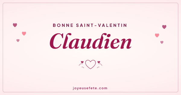 Image « Bonne Saint-Valentin Claudien » au format large