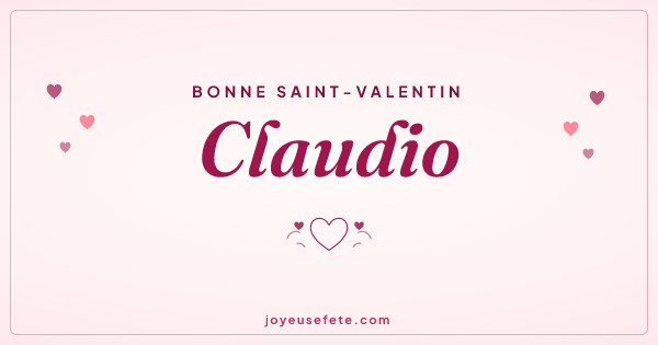 Image « Bonne Saint-Valentin Claudio » au format large