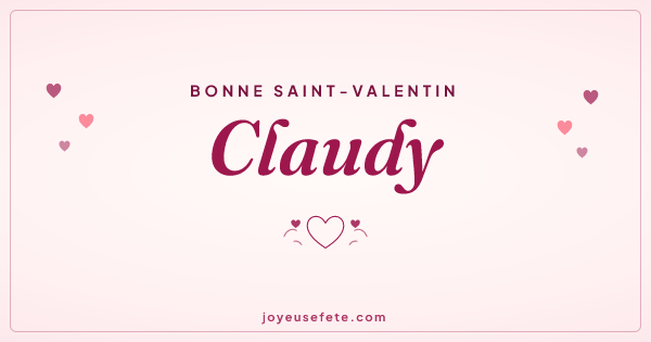Image « Bonne Saint-Valentin Claudy » au format large