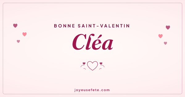Image « Bonne Saint-Valentin Cléa » au format large