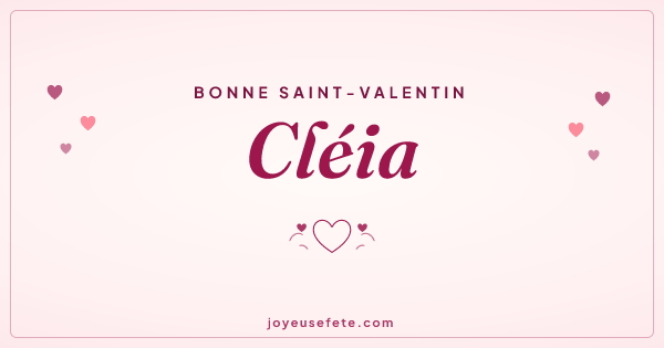 Image « Bonne Saint-Valentin Cléia » au format large