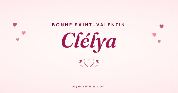 Image « Bonne Saint-Valentin Clélya » au format large