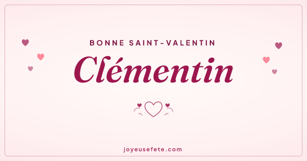 Image « Bonne Saint-Valentin Clémentin » au format large
