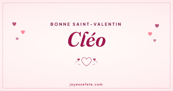 Image « Bonne Saint-Valentin Cléo » au format large