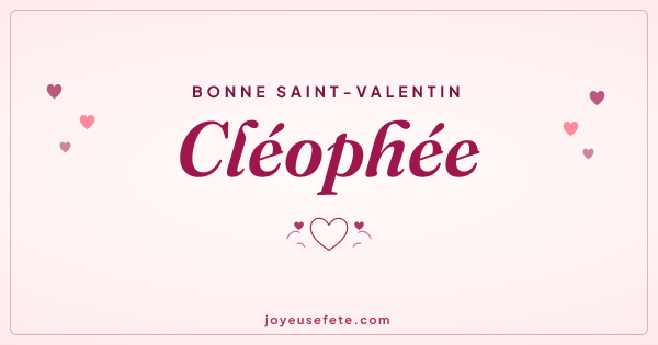 Image « Bonne Saint-Valentin Cléophée » au format large