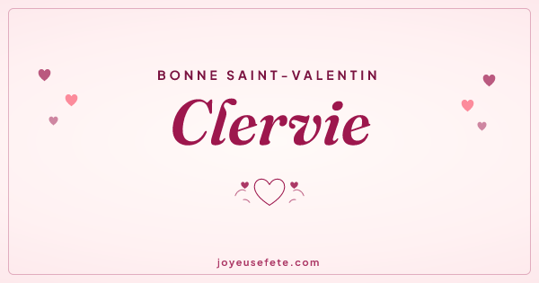 Image « Bonne Saint-Valentin Clervie » au format large
