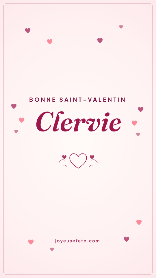 Image « Bonne Saint-Valentin Clervie » au format story