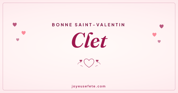 Image « Bonne Saint-Valentin Clet » au format large