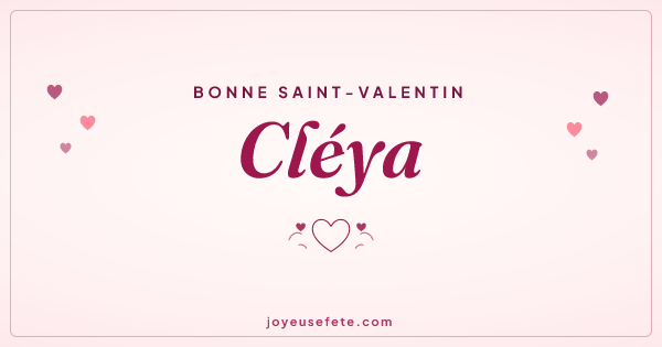 Image « Bonne Saint-Valentin Cléya » au format large