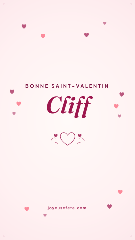 Image « Bonne Saint-Valentin Cliff » au format story