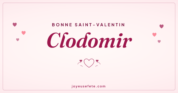 Image « Bonne Saint-Valentin Clodomir » au format large