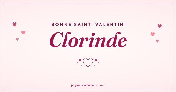 Image « Bonne Saint-Valentin Clorinde » au format large