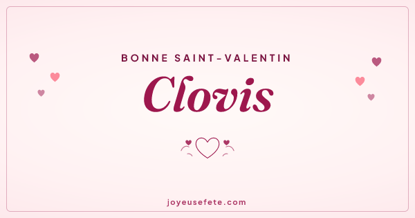 Image « Bonne Saint-Valentin Clovis » au format large