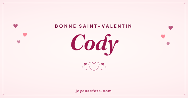 Image « Bonne Saint-Valentin Cody » au format large