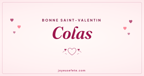 Image « Bonne Saint-Valentin Colas » au format large