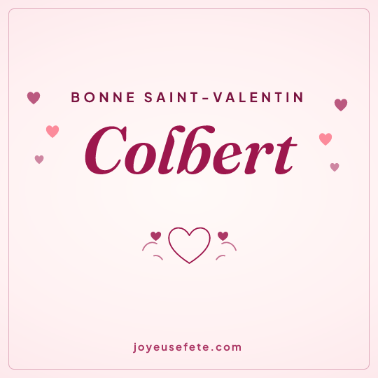 Image carrée « Bonne Saint-Valentin Colbert » pour WhatsApp
