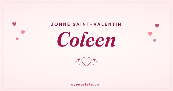 Image « Bonne Saint-Valentin Coleen » au format large