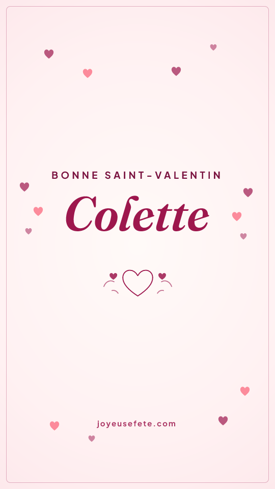 Image « Bonne Saint-Valentin Colette » au format story