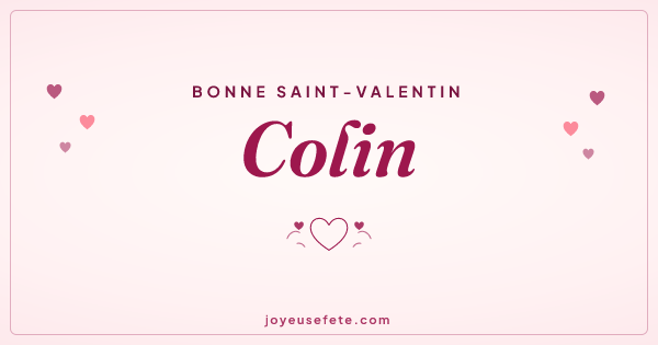 Image « Bonne Saint-Valentin Colin » au format large