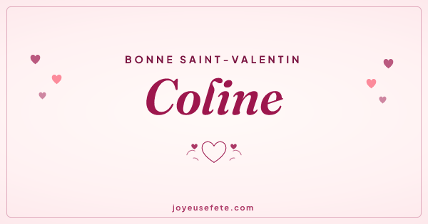 Image « Bonne Saint-Valentin Coline » au format large