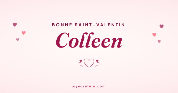 Image « Bonne Saint-Valentin Colleen » au format large