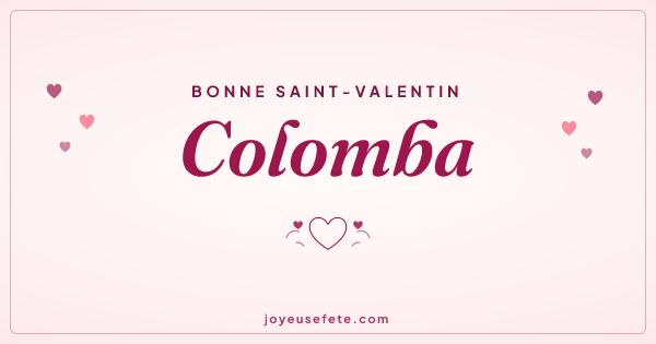 Image « Bonne Saint-Valentin Colomba » au format large