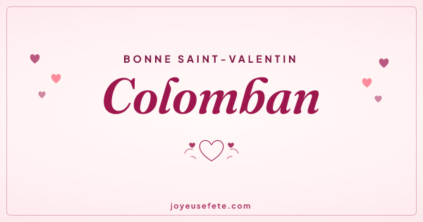 Image « Bonne Saint-Valentin Colomban » au format large