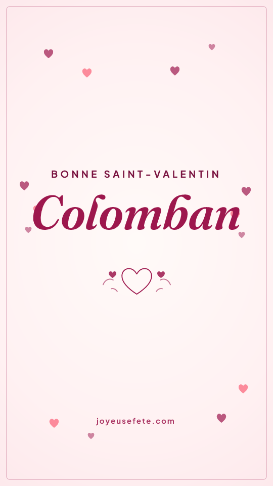 Image « Bonne Saint-Valentin Colomban » au format story