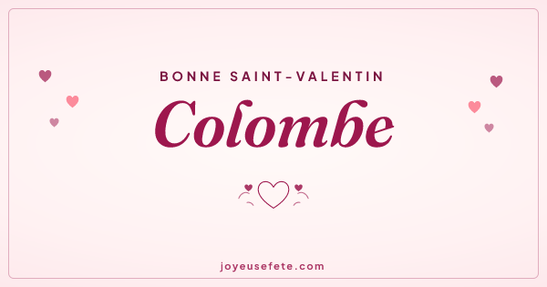 Image « Bonne Saint-Valentin Colombe » au format large