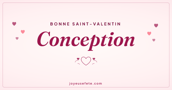 Image « Bonne Saint-Valentin Conception » au format large