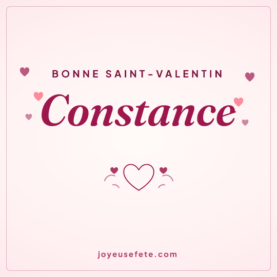 Image carrée « Bonne Saint-Valentin Constance » pour WhatsApp
