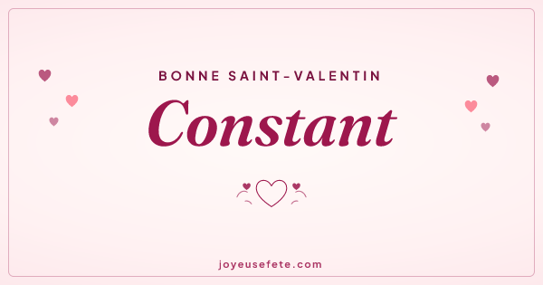 Image « Bonne Saint-Valentin Constant » au format large