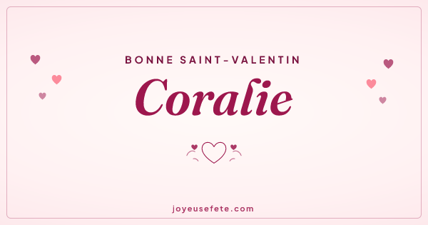 Image « Bonne Saint-Valentin Coralie » au format large
