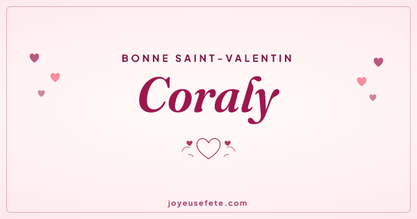 Image « Bonne Saint-Valentin Coraly » au format large