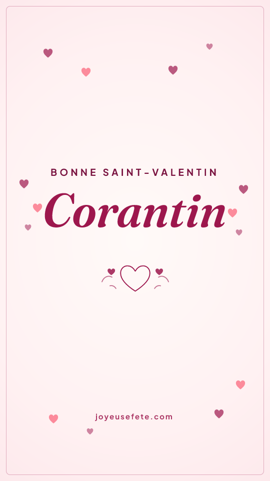 Image « Bonne Saint-Valentin Corantin » au format story