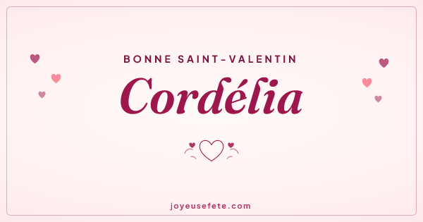 Image « Bonne Saint-Valentin Cordélia » au format large