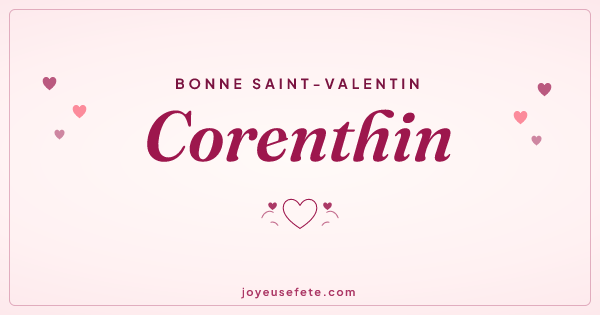 Image « Bonne Saint-Valentin Corenthin » au format large