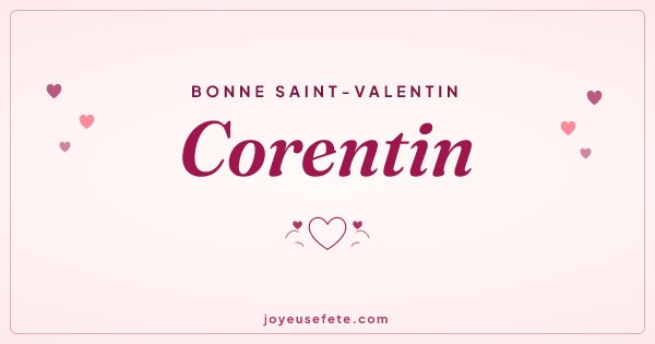 Image « Bonne Saint-Valentin Corentin » au format large