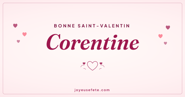 Image « Bonne Saint-Valentin Corentine » au format large