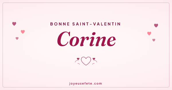 Image « Bonne Saint-Valentin Corine » au format large