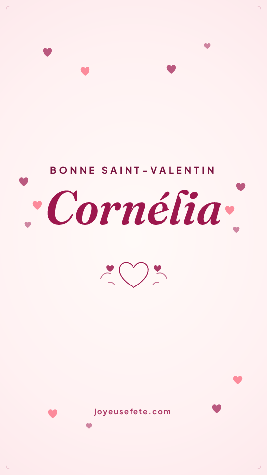 Image « Bonne Saint-Valentin Cornélia » au format story