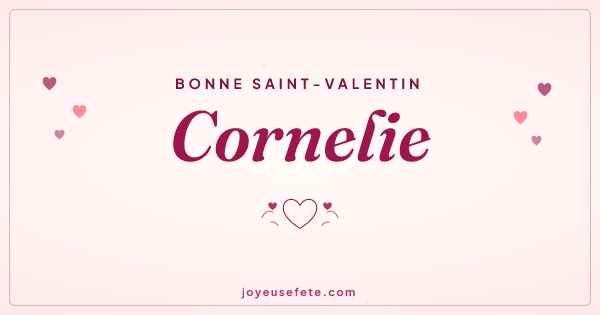 Image « Bonne Saint-Valentin Cornelie » au format large