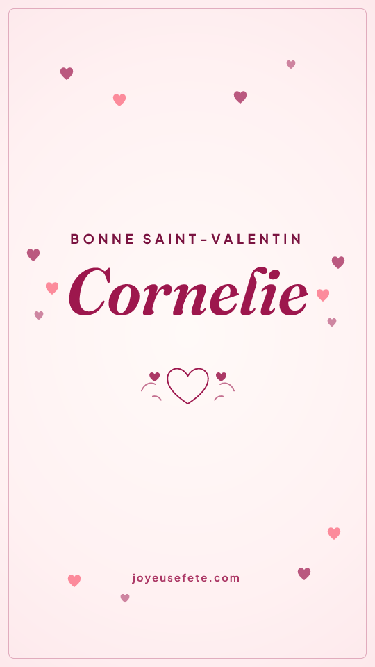 Image « Bonne Saint-Valentin Cornelie » au format story