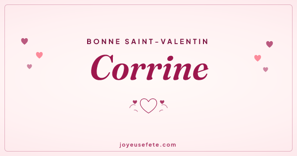 Image « Bonne Saint-Valentin Corrine » au format large