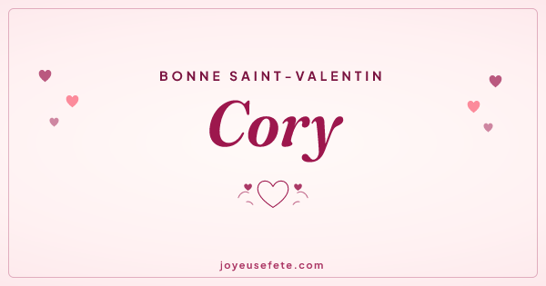 Image « Bonne Saint-Valentin Cory » au format large