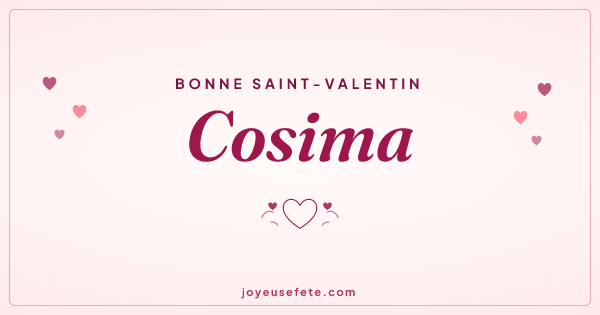 Image « Bonne Saint-Valentin Cosima » au format large