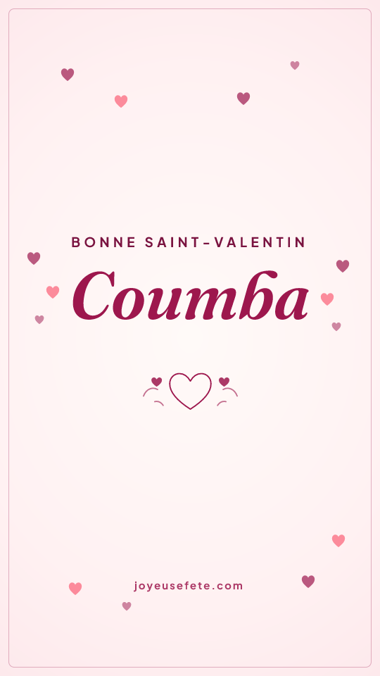 Image « Bonne Saint-Valentin Coumba » au format story
